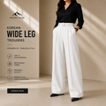 Premium Korean Wide Leg Pant | Ivory White