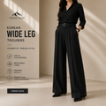 Premium Korean Wide Leg Pant | Jet Black