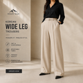 Premium Korean Wide Leg Pant | Sand Beige