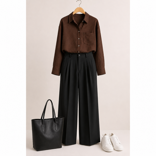Midnight Noir Wide Leg Pant
